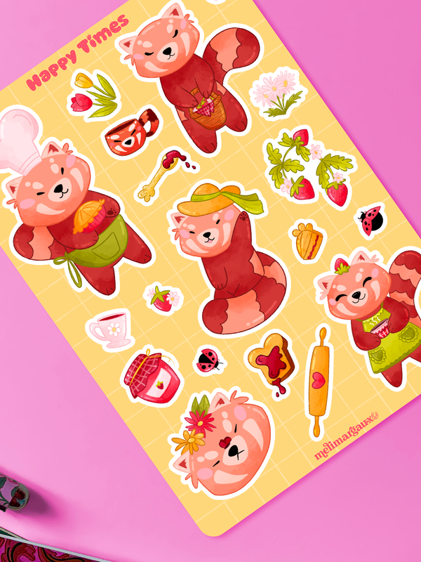 Pam le panda roux, Happy Times | Stickersheet — vue 2