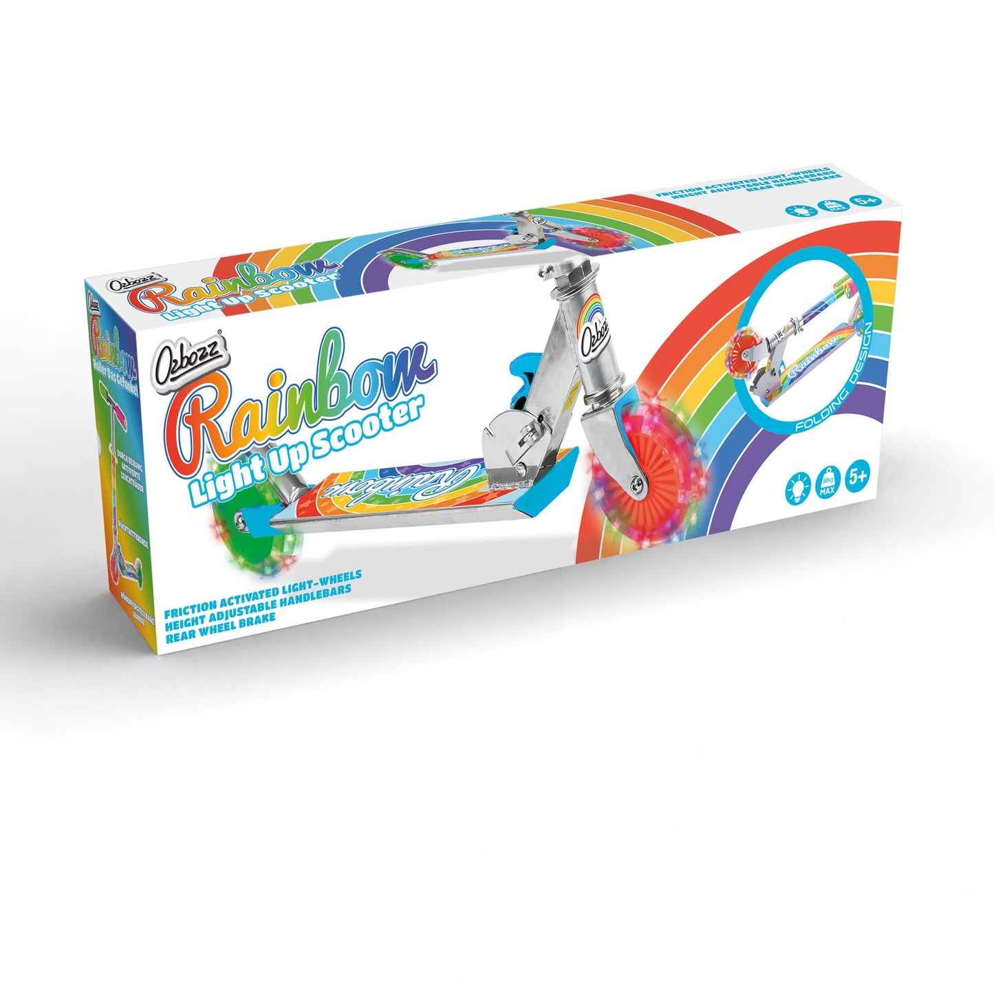 SCOOTER ARC-EN-CIEL AVEC ROUES CLIGNOTANTES