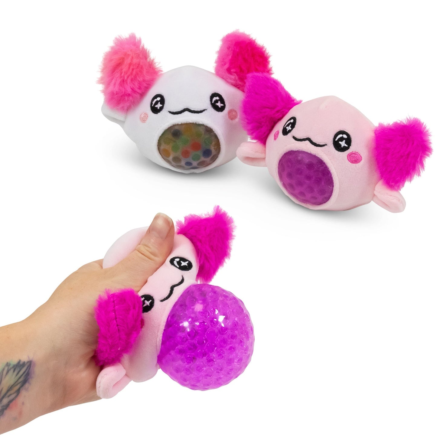 BALLE EN PELUCHE AXOLOTL