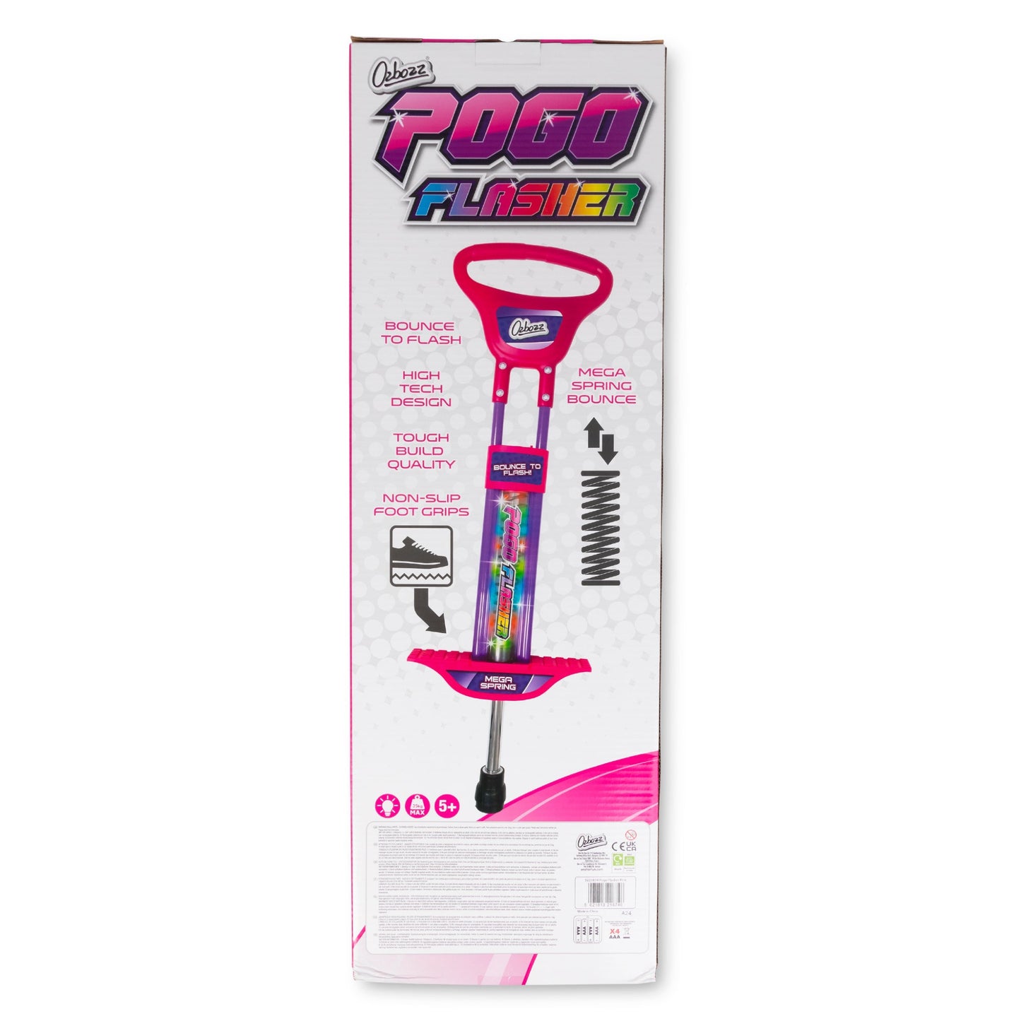 POGO STICK GO LIGHT UP ROSE 89CM