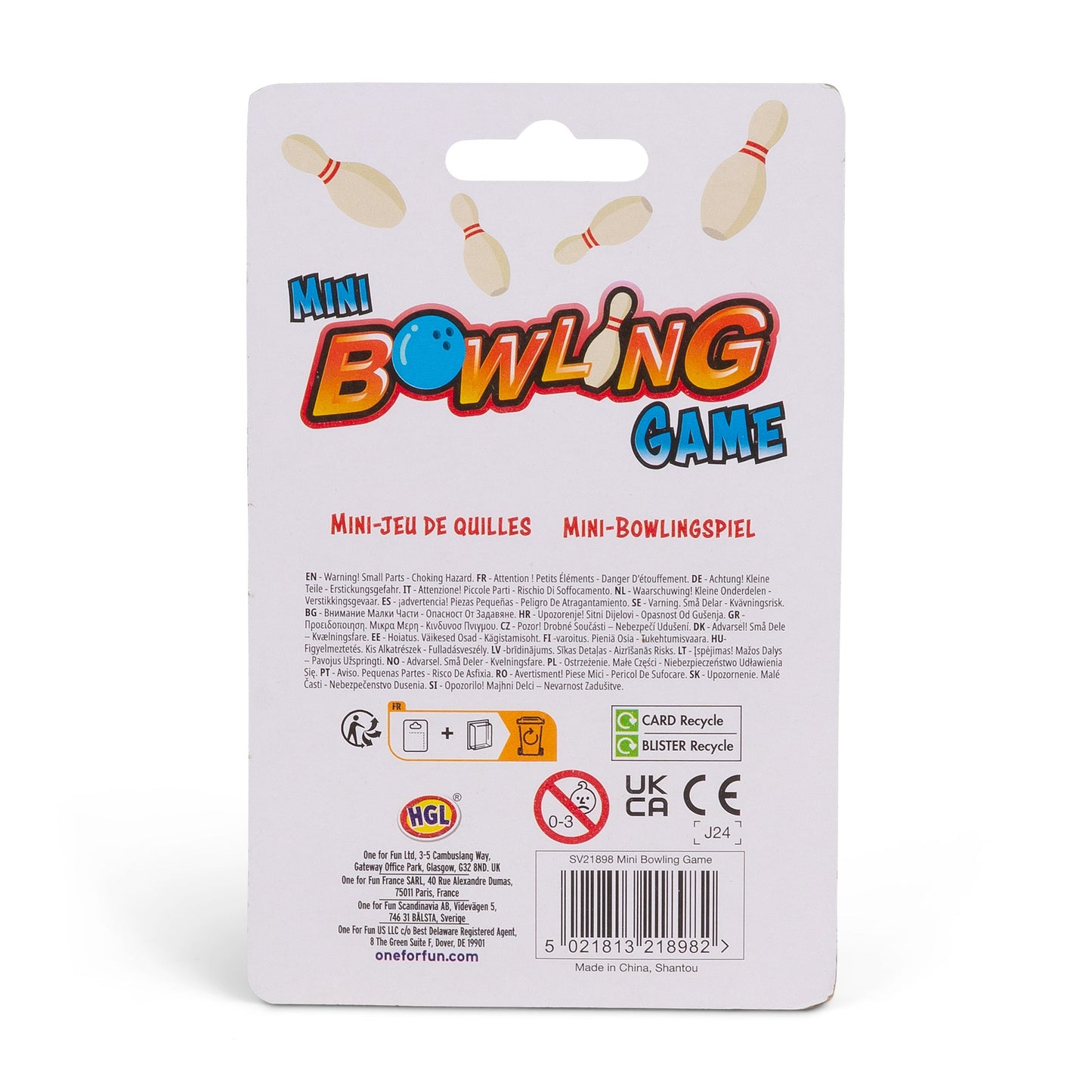 MINI JEU DE BOWLING