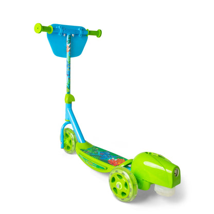 DINOSAURE À BULLES SCOOTER