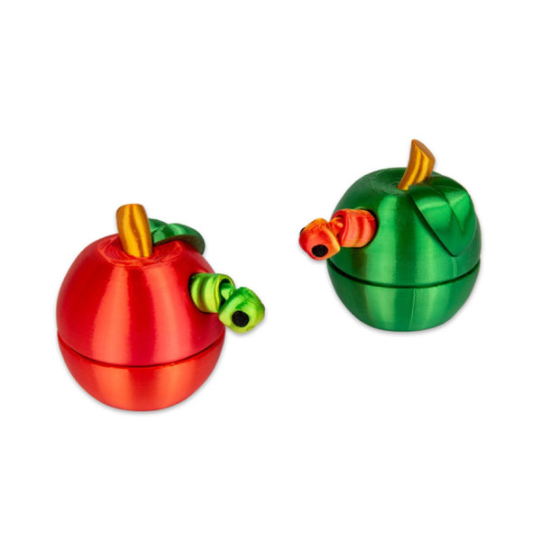 3D PRINTED APPLE AND CATERPILLAR