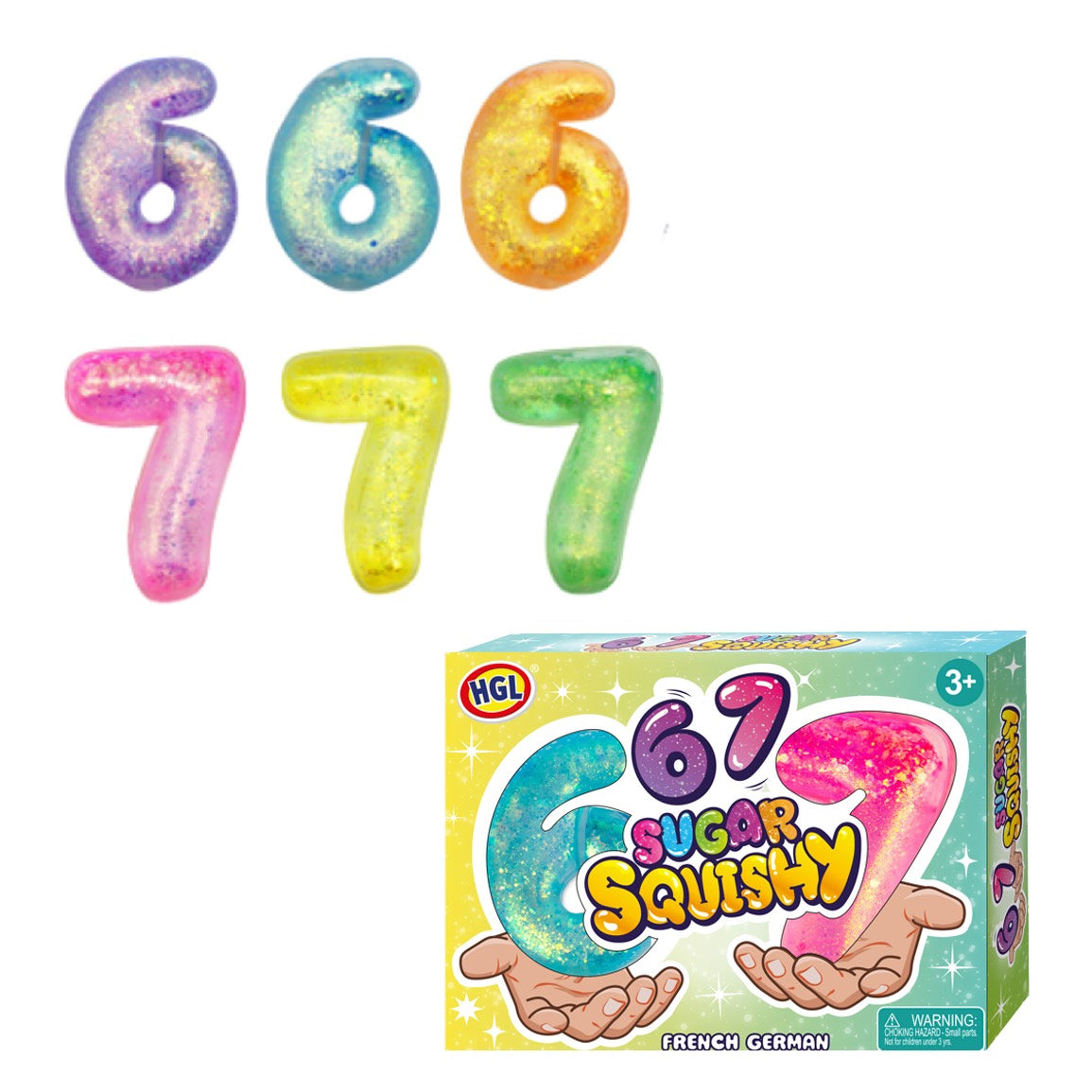 6/7 GLITTER SUGAR SQUISHY - BY AIR