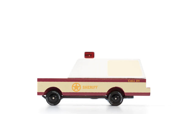 Candycar World Auto della polizia in legno - Sceriffo