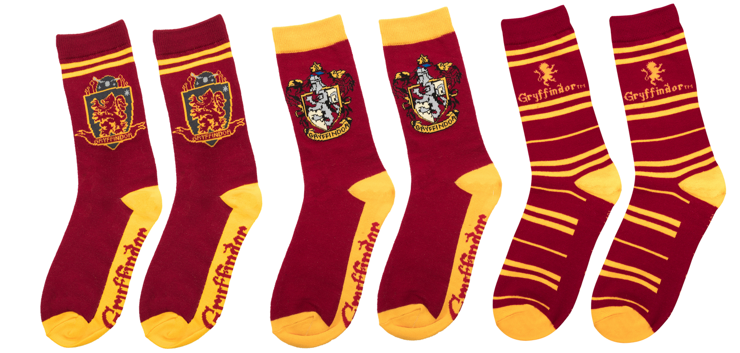 Set de 3 Paires de Chaussettes Gryffondor