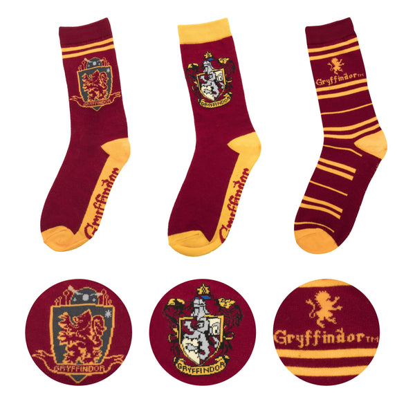 Set of 3 Pairs of Gryffindor Socks