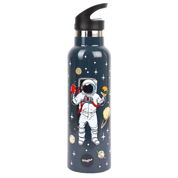 Gourde en acier inoxydable avec paille – acier inoxydable Bottle avec paille 600ml – Astronaut