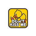 Autocollant de Voiture Canard Don't Kiss Me