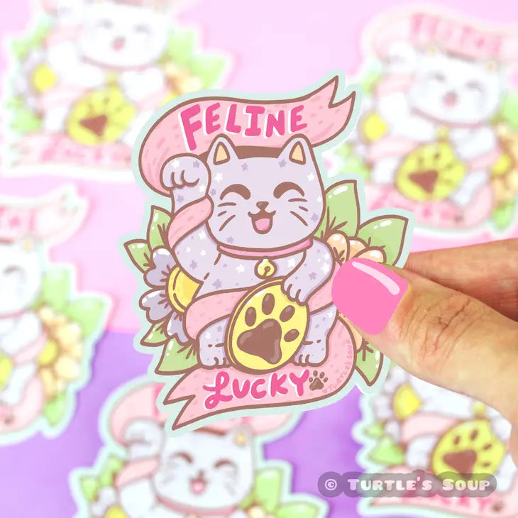 Sticker Chat Chanceux "Feline Lucky"