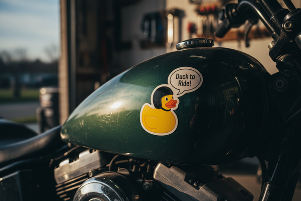 Sticker Duck Rider "Duck to Ride!"