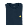 Felpa blu navy con stampa di paperelle gialle
