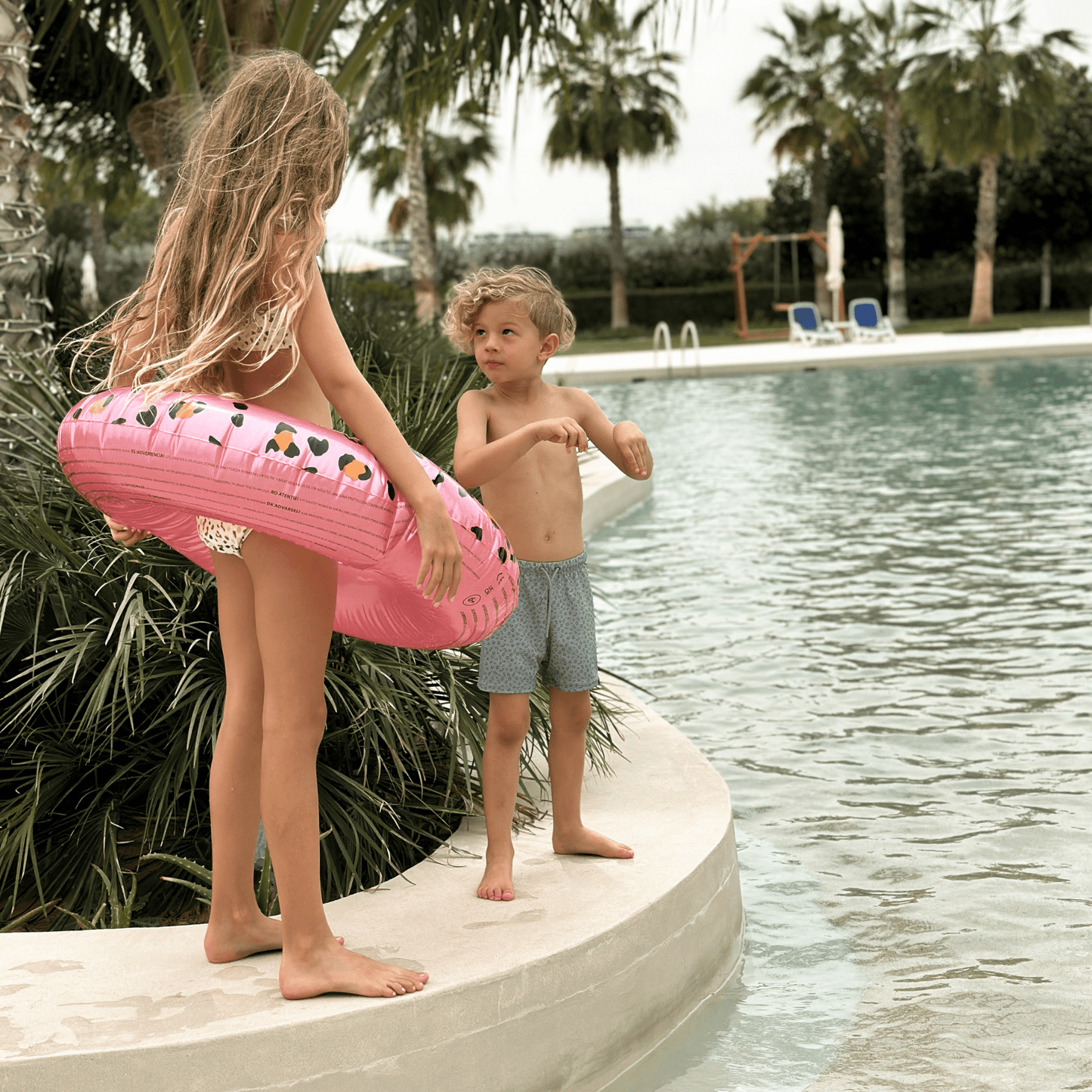 Swim Boxer - Green - Leopard