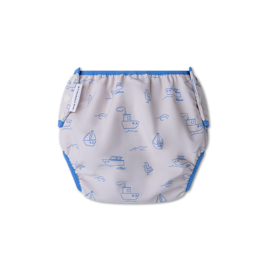 Swim Diaper - Beige/Blue - Seas The Day