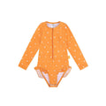 UV Swimsuit Girls With Sleeves - Orange - Orange Kiss'