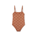 Maillot de bain Fille - Marron - Rayures Palme