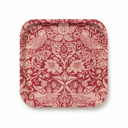 Plateau William Morris - ACS Raspberry 20x20 cm
