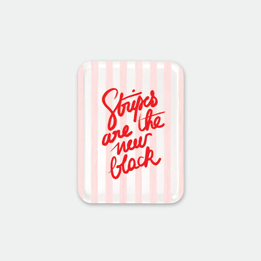 Stripes New Black - Breakfast Tray