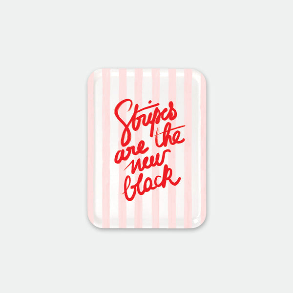 Stripes New Black - Breakfast Tray