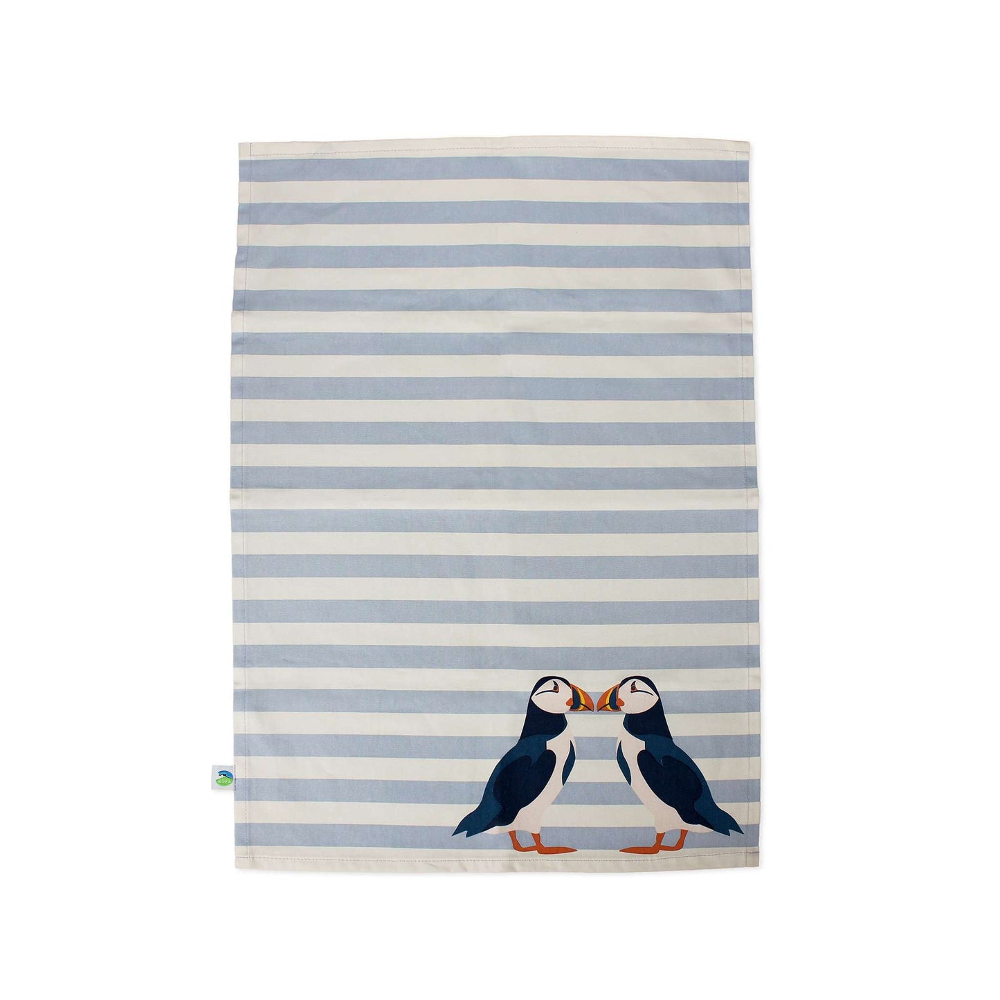 Torchon RSPB - en coton recyclé macareux bleu