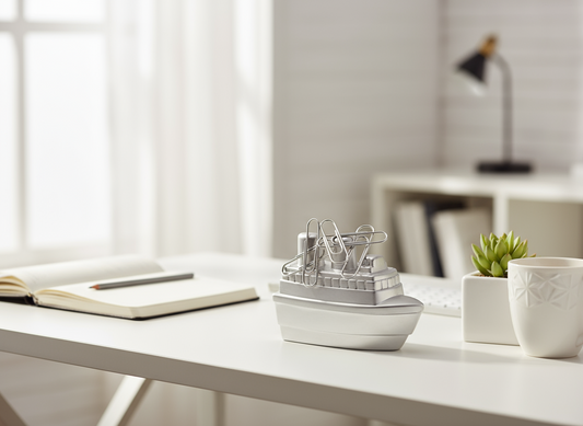 Taille Crayon et Aimant à trombones Bateau