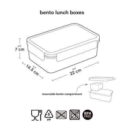 Boîte à déjeuner bento - Dinosaures – vue 6 – A Little Lovely Company