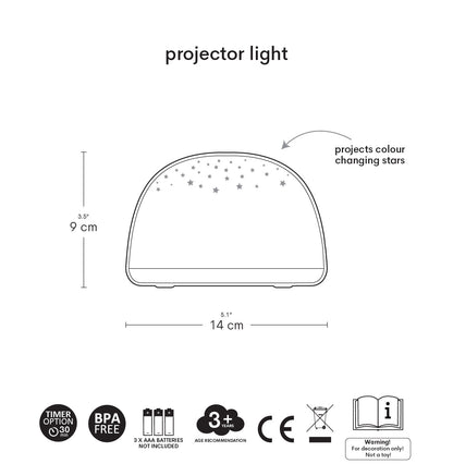Veilleuse projecteur - Arcs-en-ciel – vue 8 – A Little Lovely Company