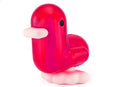 Salvadanaio a forma di anatra fucsia caramellata