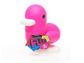 Fluo pink duck piggy bank
