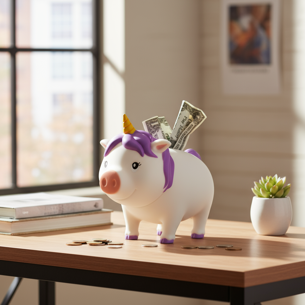 Cerdo Unicornio Blanco