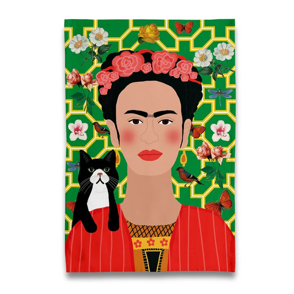 Strofinaccio Frida Kahlo e il suo gatto 