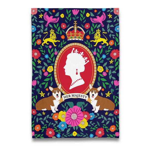 Strofinaccio "Sua Maestà" con Corgi