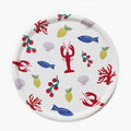 'Seaside Lunch' Round Serving Tray - 38 cm
