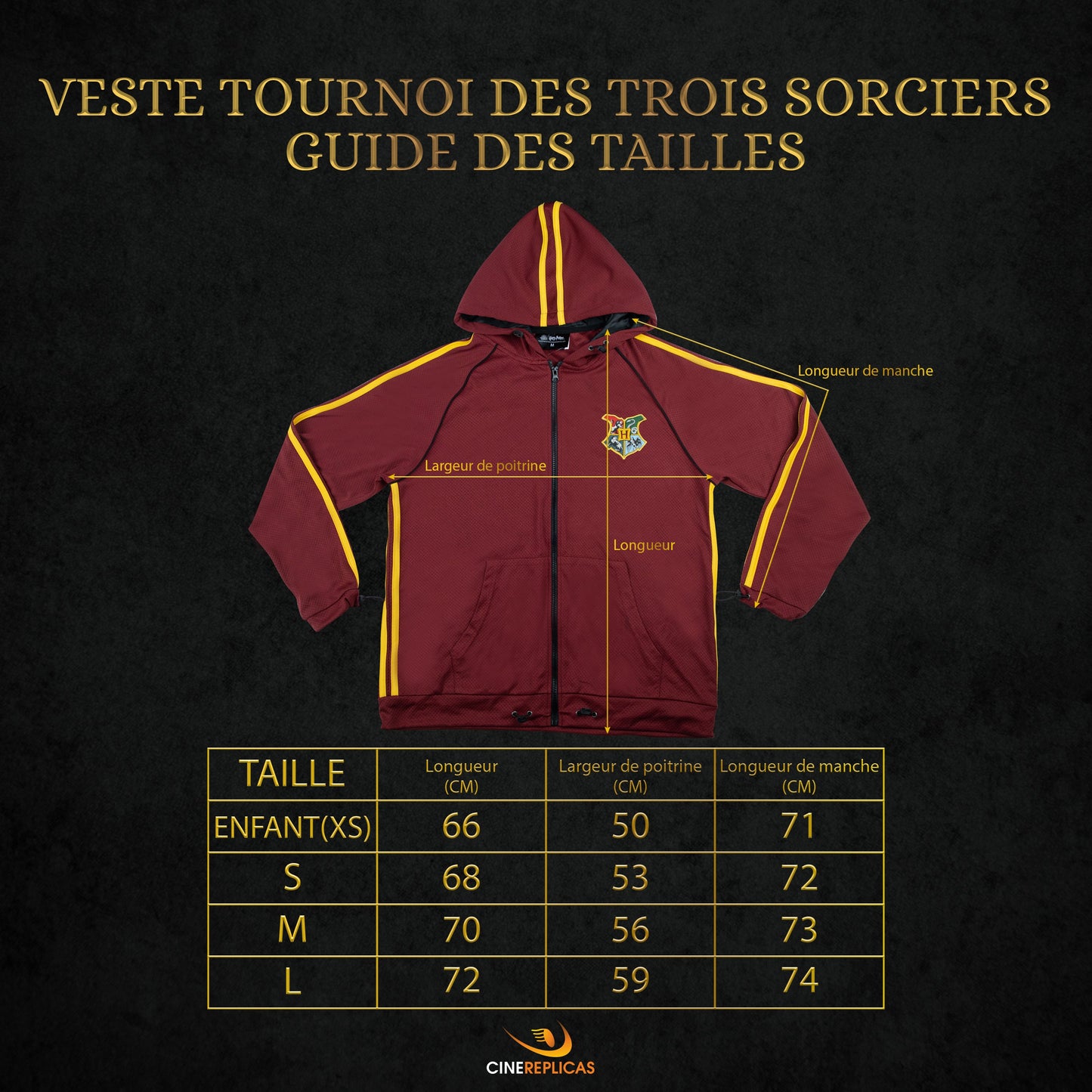 Veste "Tournoi des Trois Sorciers" Harry Potter