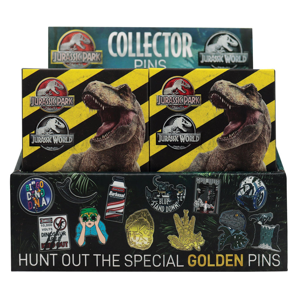 Display de 12 blind boxes Jurassic Park & Jurassic World - pin’s mystère
