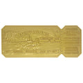 Collector's Item Jaws - 50th Anniversary 24K Gold Plated Regatta Ticket