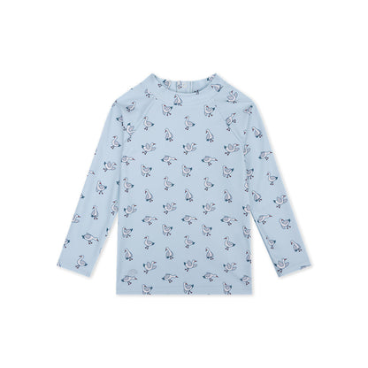 UV Swimming T-Shirt Long Sleeves - Blue - Little Seagull