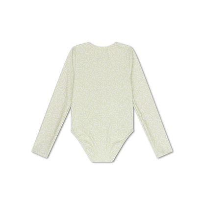 UV Swimsuit Girls With Sleeves - Green - Matcha