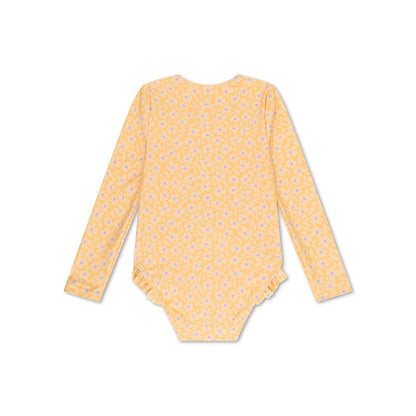 UV Swimsuit Girls With Sleeves -  Yellow - Florish