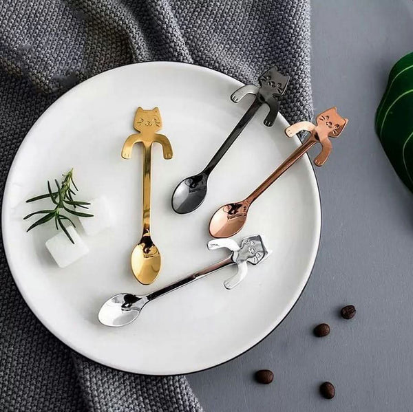 Cuillères à café Chatons – Set de 4 Winkee – vue 2