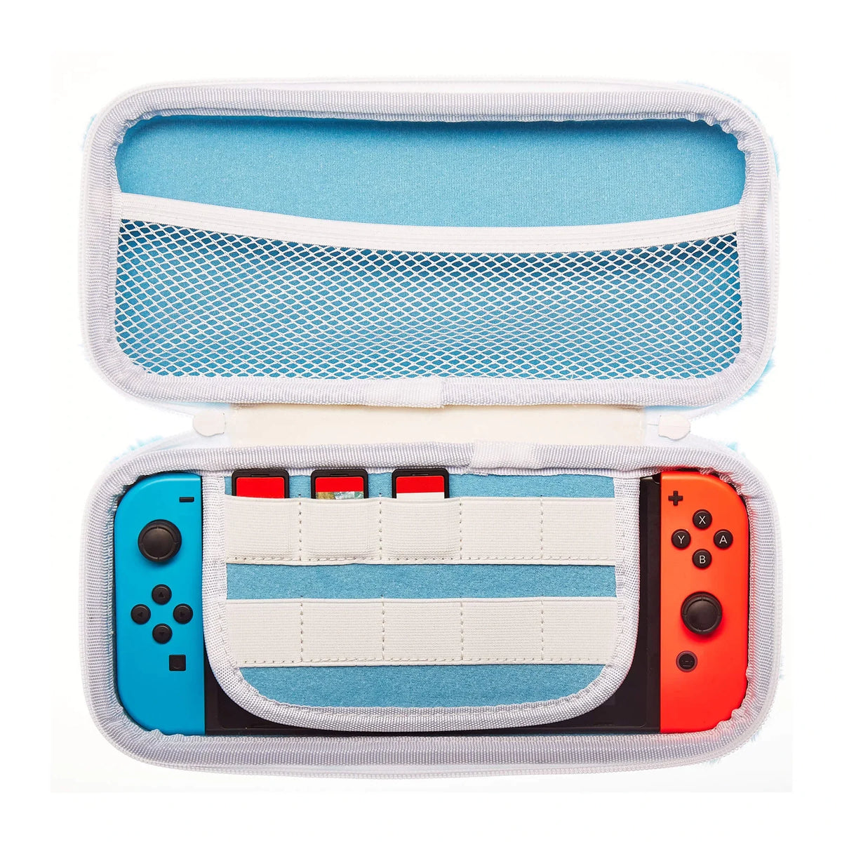Nintendo Switch-hoesje - Blauwe pluizige eenhoorn