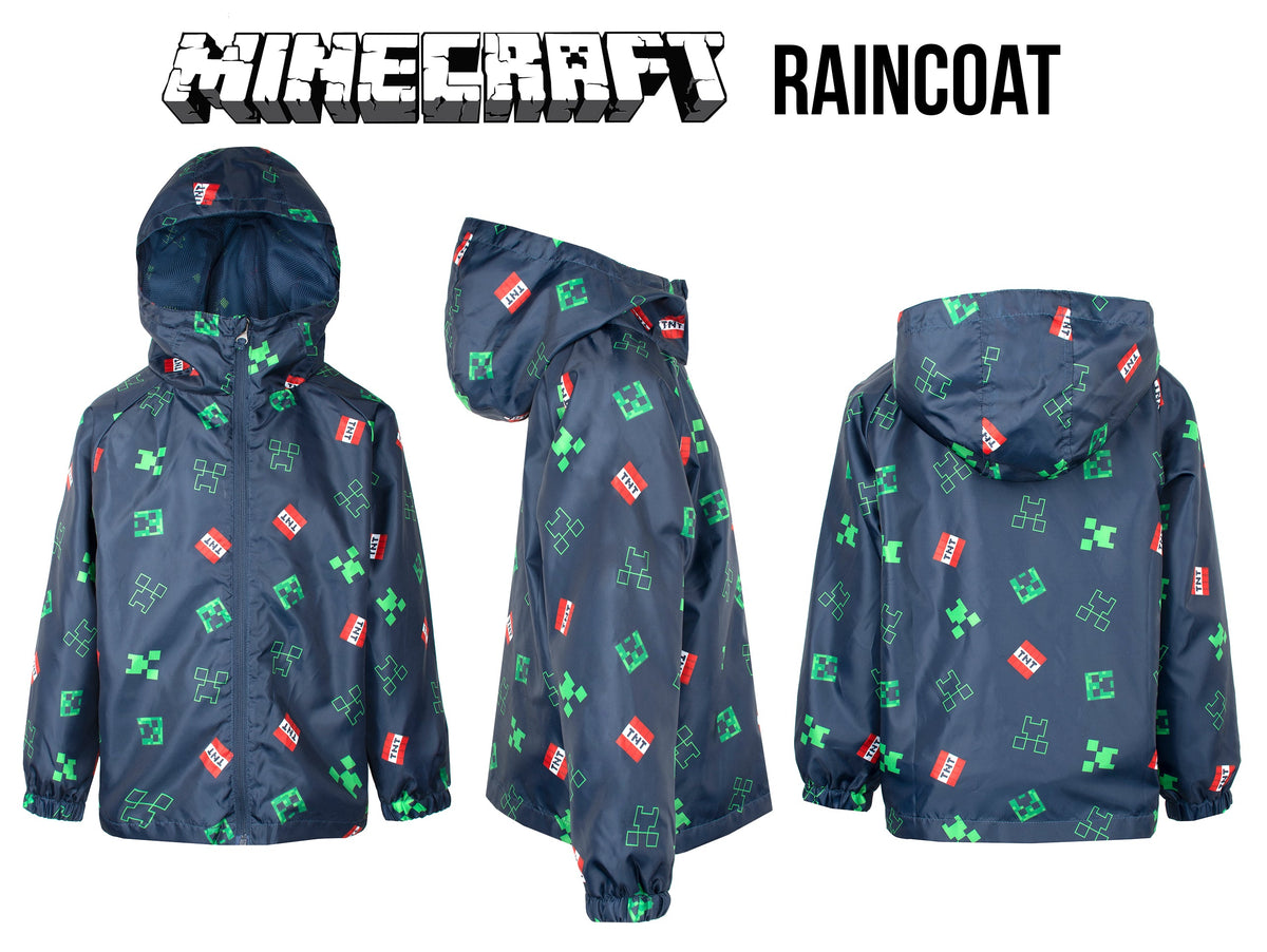 Veste imperméable Minecraft – Waterproof – Navy bleu