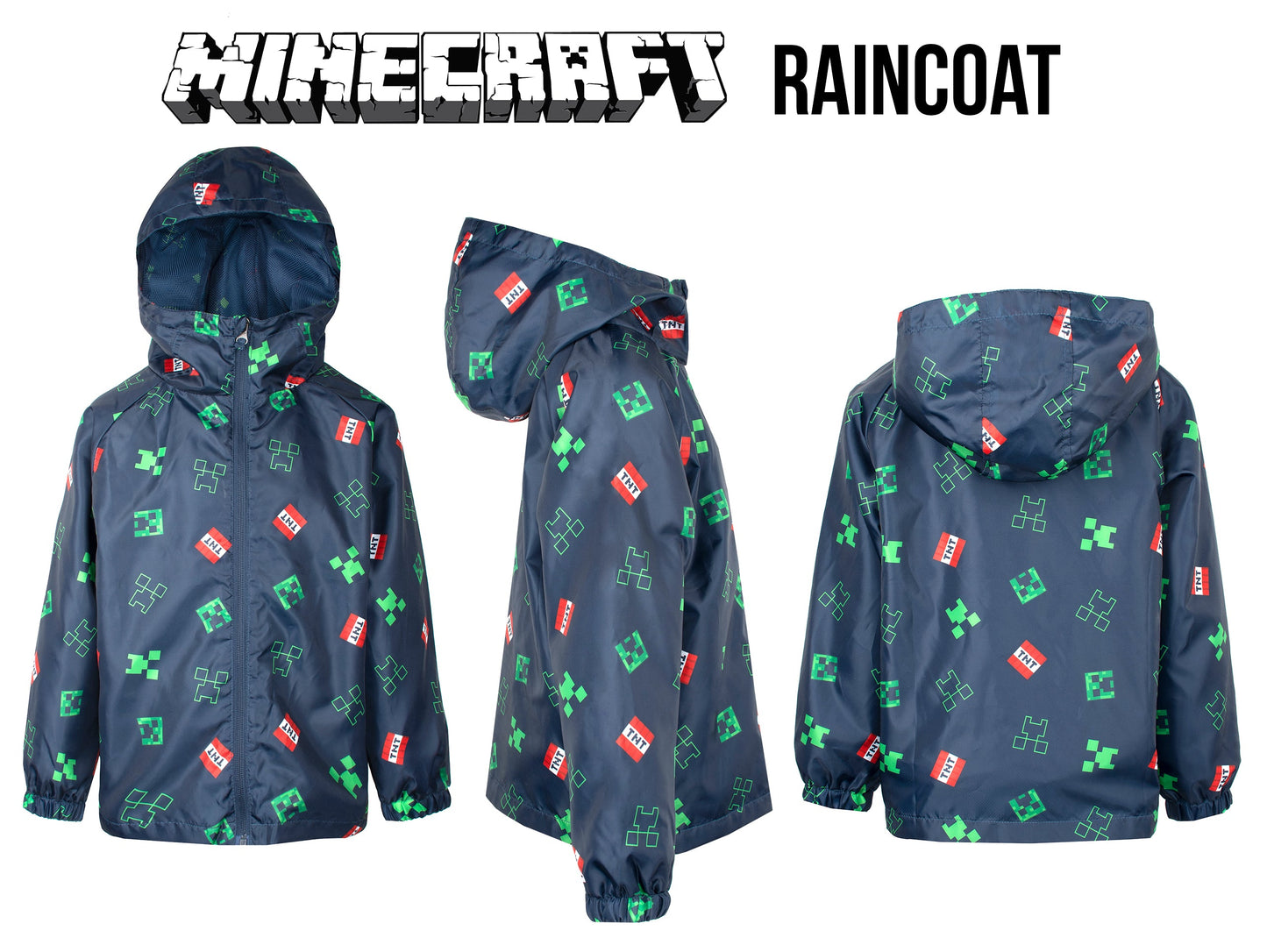 Minecraft Waterproof Jacket – Navy bleu