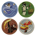 Set de 4 Posavasos Metálicos en Relieve Avatar: The Last Airbender
