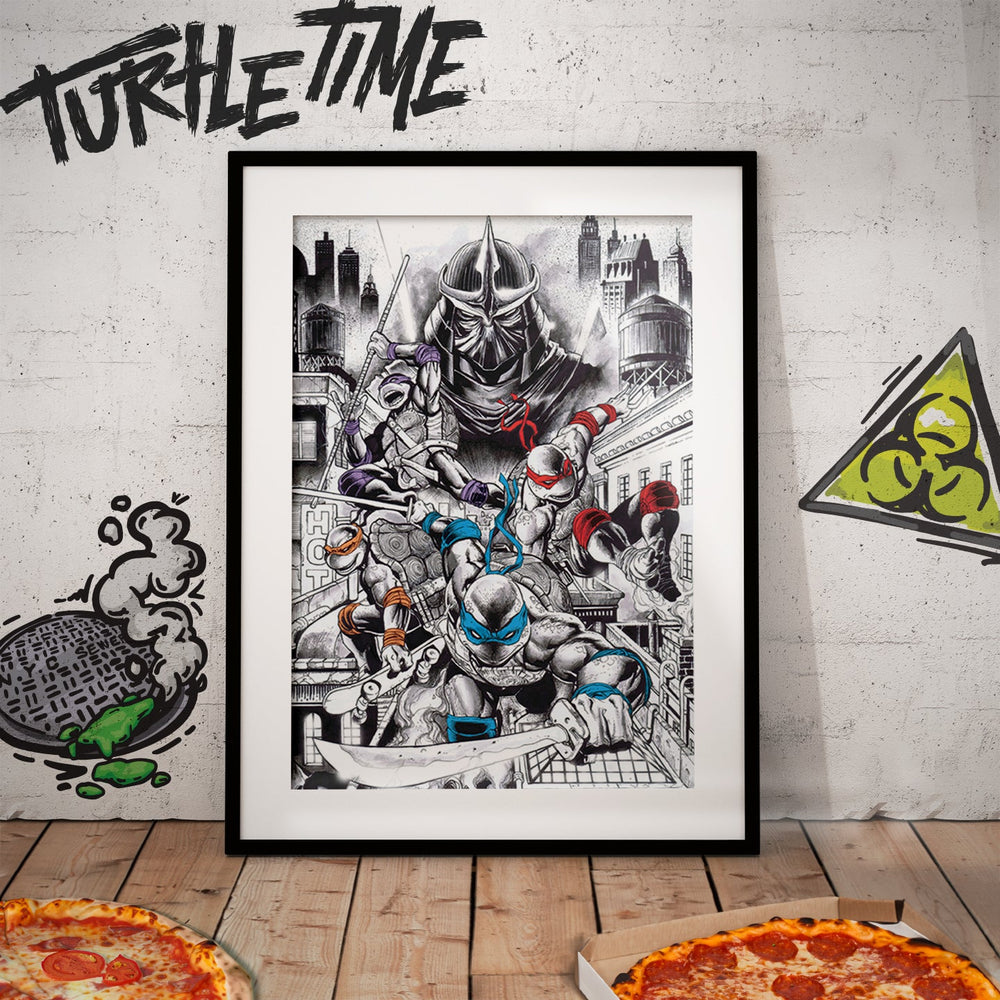 Affiche collector Tortues Ninja - 40th Anniversary