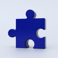Jarrón Puzzle Azul