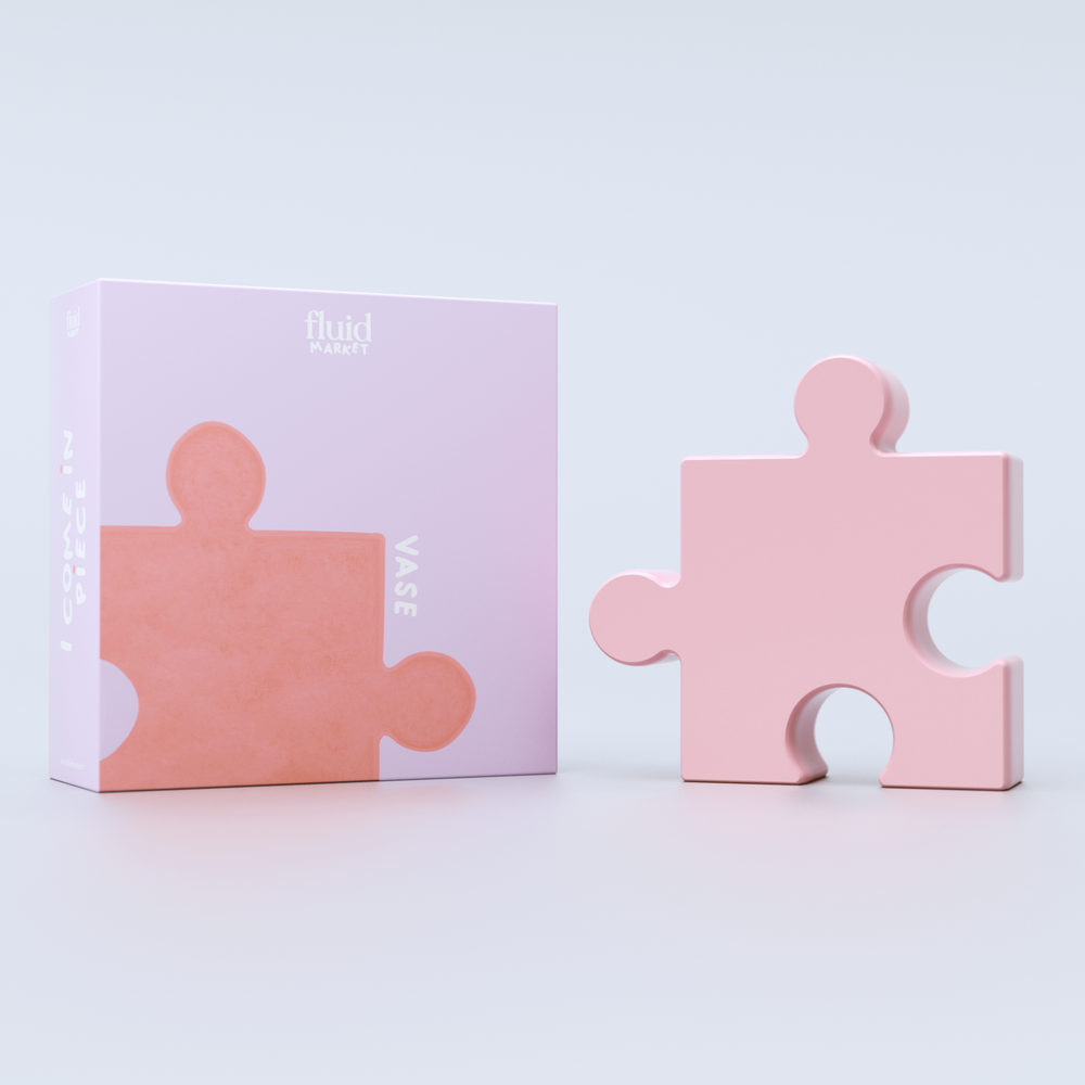 Jarrón Puzzle Rosa