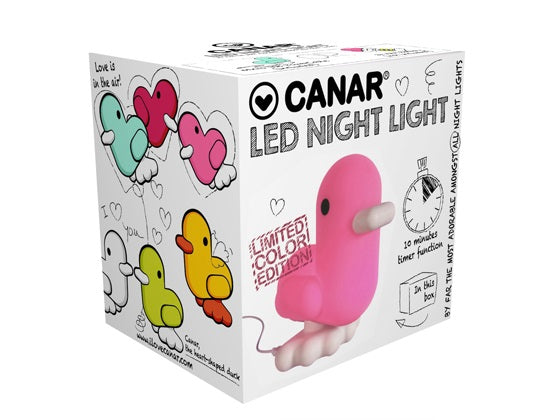 Luce notturna a forma di anatra rosa