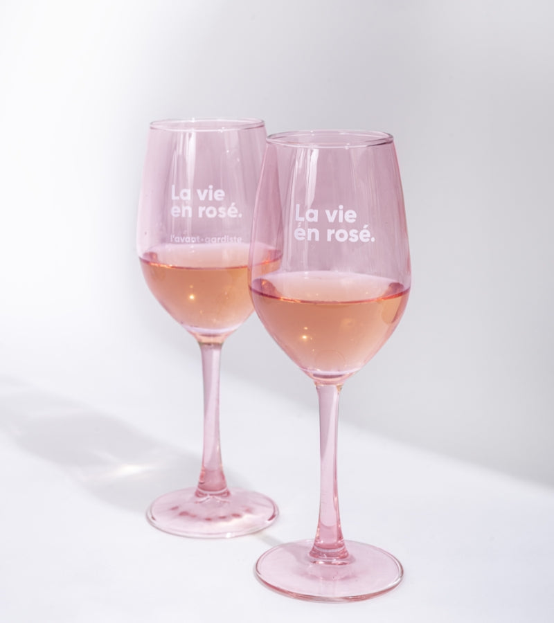 Set de deux verres - La vie en rosé