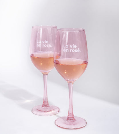 Set de deux verres - La vie en rosé